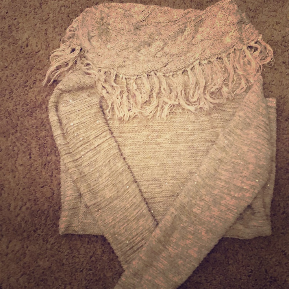 Beautiful cream/ tan cowl neck sweater